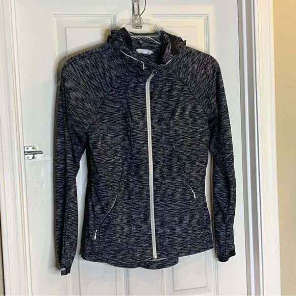 Lululemon Go The Distance Jacket Dramatic Static White Black Size 6 - Picture 3 of 9